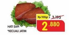 Promo Harga Beef Liver (Hati Sapi) per 100 gr - Superindo