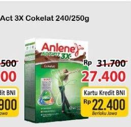 Promo Harga ANLENE Actifit 3x High Calcium Cokelat 250 gr - Alfamart