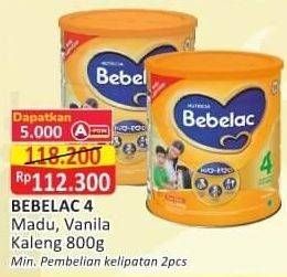 Promo Harga BEBELAC 4 Susu Pertumbuhan Madu, Vanila 800 gr - Alfamart