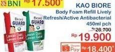 Promo Harga BIORE Guard Body Foam Lively Refresh, Active Antibacterial 450 ml - Indomaret