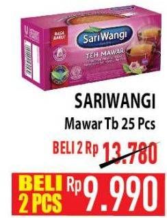 Promo Harga SARIWANGI Teh Mawar 25 pcs - Hypermart