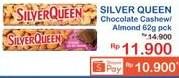 Promo Harga SILVER QUEEN Chocolate Cashew, Almonds 62 gr - Indomaret