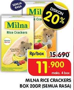 Promo Harga Milna Rice Crackers All Variants 20 gr - Superindo