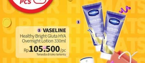 Promo Harga Vaseline Healthy Bright Gluta-Hya Lotion Overnight Radiance 330 ml - Guardian