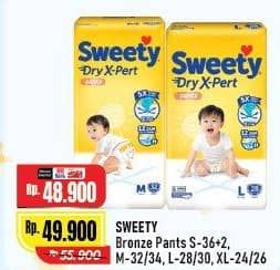 Promo Harga Sweety Bronze Pants Dry X-Pert S36+2, M32, M34, L28, L30, XL24, XL26 24 pcs - Alfamart