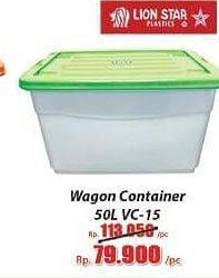 Promo Harga LION STAR Wagon Container VC-15 50 ltr - Hari Hari