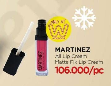Promo Harga MARTINEZ Matte Fix Lip Cream All Variants  - Watsons