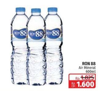 Promo Harga Ron 88 Mineral Water Elite 600 ml - Lotte Grosir