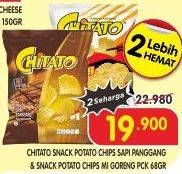 Promo Harga Chitato Snack Potato Chips Sapi Panggang Beef Barbeque, Mi Goreng 68 gr - Superindo
