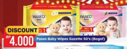 Promo Harga PASEO Baby Wipes 50 sheet - Carrefour