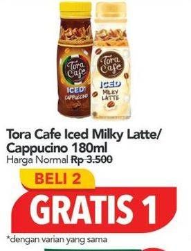 Promo Harga Torabika Toracafe Iced Drink Cappuccino, Milky Latte 180 ml - Carrefour