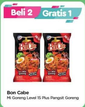 Promo Harga Kobe Bon Cabe Mie Goreng Level 15 105 gr - TIP TOP