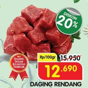 Promo Harga Daging Rendang Sapi per 100 gr - Superindo