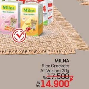 Promo Harga Milna Rice Crackers All Variants 5 pcs - LotteMart