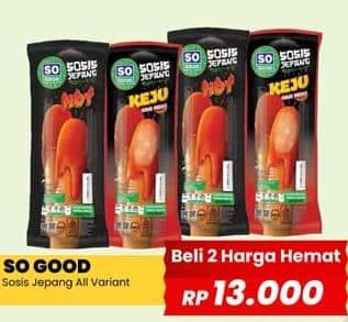 Promo Harga So Good Sosis Jepang All Variants 55 gr - Yogya