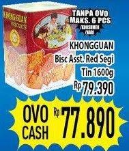Promo Harga KHONG GUAN Assorted Biscuit Red 1600 gr - Hypermart