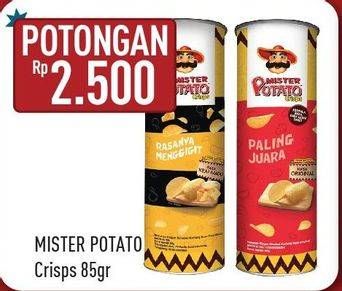 Promo Harga MISTER POTATO Snack Crisps 85 gr - Hypermart