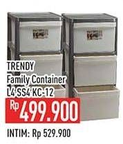 Promo Harga Lion Star Trendy Family Container KC-12  - Hypermart