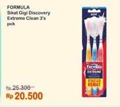 Promo Harga FORMULA Sikat Gigi Extreme Clean 3 pcs - Indomaret