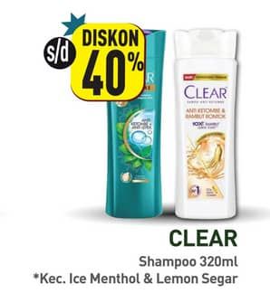 Promo Harga Clear Shampoo Kecuali Ice Cool Menthol, Kecuali Lemon Fresh 320 ml - Hypermart