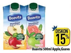 Promo Harga Buavita Fresh Juice Apple, Guava 500 ml - Hypermart