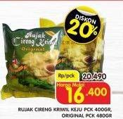 Promo Harga Rujak Cireng Kriwil Original, Keju 400 gr - Superindo