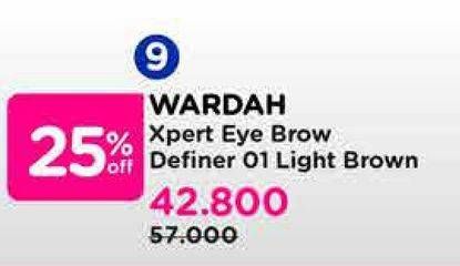 Promo Harga Wardah EyeXpert Matic Brow Definer Light Brown  - Watsons