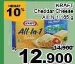 Promo Harga KRAFT All in 1 Cheddar 165 gr - Giant