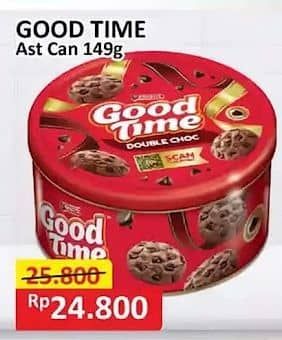 Promo Harga Good Time Chocochips Assorted Cookies Tin 149 gr - Alfamart