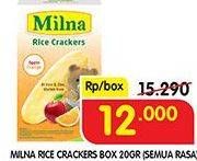 Promo Harga MILNA Rice Crackers All Variants 20 gr - Superindo