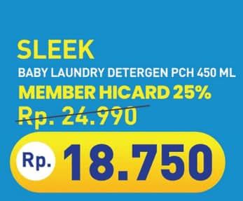 Promo Harga Sleek Baby Laundry Detergent 450 ml - Hypermart