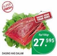 Promo Harga Daging Has Dalam (Tenderloin) per 100 gr - Superindo