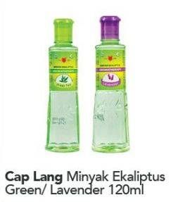 Promo Harga CAP LANG Minyak Ekaliptus Aromatherapy Green Tea, Lavender 120 ml - Carrefour