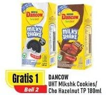 Promo Harga Dancow Susu Cair Uht Milky Shake Choco Hazelnut, Cookies Cream 180 ml - Alfamart