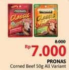 Promo Harga Pronas Corned Beef All Variants 50 gr - Alfamidi