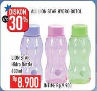 Promo Harga LION STAR Hydro Bottle 400 ml - Hypermart