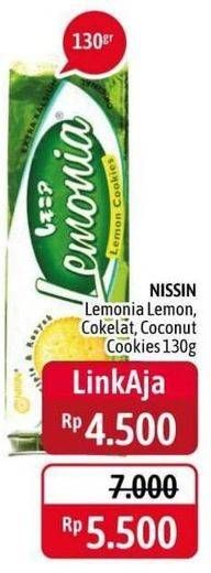 Promo Harga NISSIN Cookies Lemonia Chocolate, Coconut, Lemon 130 gr - Alfamidi