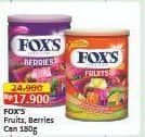Promo Harga Foxs Crystal Candy Fruits, Berries 180 gr - Alfamart