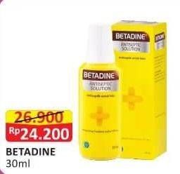 Promo Harga Betadine Antiseptic Solution 30 ml - Alfamart