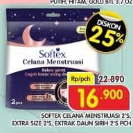 Promo Harga Softex Celana Menstruasi All Size, All Size Daun Sirih, Extra Size 2 pcs - Superindo