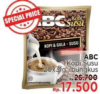 Promo Harga ABC Kopi per 20 sachet 31 gr - LotteMart