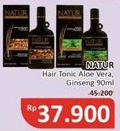 Promo Harga NATUR Hair Tonic Aloe Vera, Gingseng 90 ml - Alfamidi