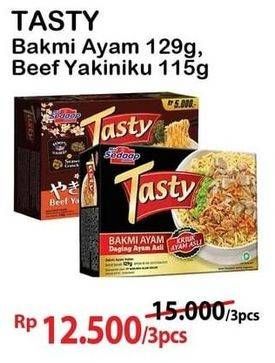 Promo Harga SEDAAP Tasty Bakmi Ayam, Beef Yakiniku 115 gr - Alfamart