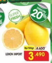 Promo Harga Lemon Import per 100 gr - Superindo