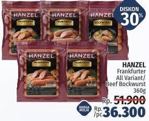 Promo Harga HANZEL Frankfurter All Variant/ Beef Bockwurst 360 g  - LotteMart