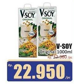 Promo Harga V-soy Soya Bean Milk Original 1000 ml - Hari Hari