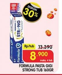 Promo Harga Formula Pasta Gigi Strong Protection 160 gr - Superindo