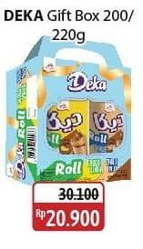 Promo Harga Dua Kelinci Deka Wafer Roll Gift Box, Festive Pack 2 In 1, Special Gift Box 250 gr - Alfamidi