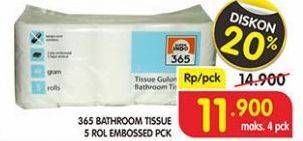 Promo Harga 365 Bathroom Tissue Embossed 5 roll - Superindo