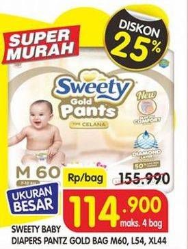 Promo Harga Sweety Gold Pants M60, L54, XL44  - Superindo